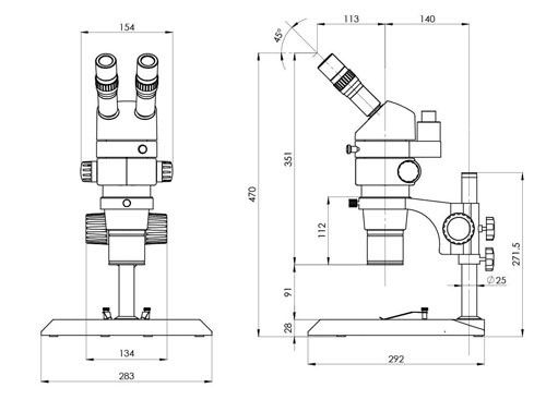 Microscopio estéreo óptico 8X del paralelo al microscopio estéreo de 80X Trinocular