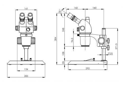 Microscopio estéreo de la ampliación 8X-70X Digitaces, microscopio estereoscópico del enfoque