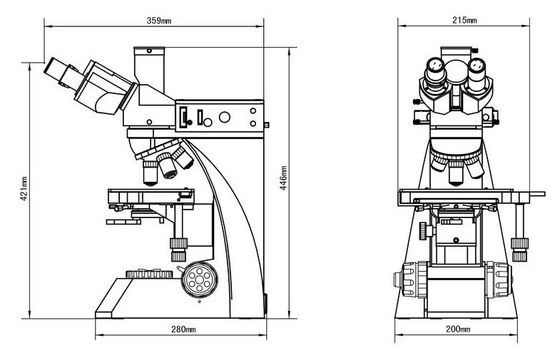 Microscopio metalúrgico reflejado montante 100x de Digitaces con el dispositivo del polarizador