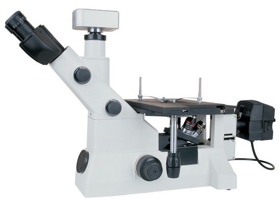 Microscopio metalúrgico digital trinocular invertido con sistema óptico infinito