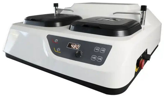 Máquina pulidora de la velocidad del doble de la muestra metalográfica fija del disco