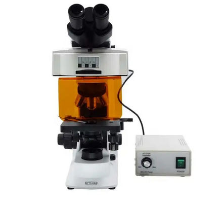 L1501 reflejó el microscopio de fluorescencia con control de brillo de la lámpara del halógeno