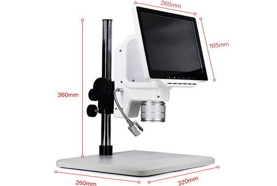 Integrated Industrial Video Microscope with Zoom Lens Max 4.5X and 12 Million Pixel Camera