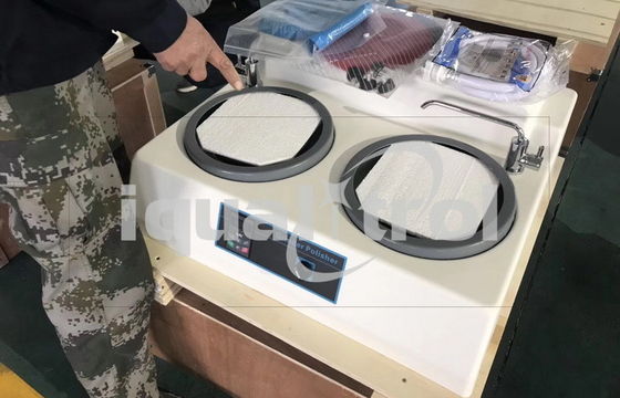 Máquina pulidora de pulido fijada disco doble de la velocidad 300/600rpm con dos motores del control