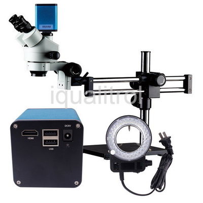 Microscopio estéreo de la ampliación 8X-70X Digitaces, microscopio estereoscópico del enfoque