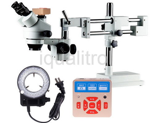Microscopio estéreo de la ampliación 8X-70X Digitaces, microscopio estereoscópico del enfoque