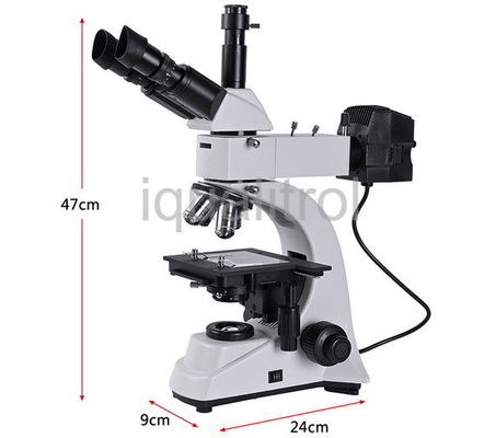Microscopio metalúrgico reflejado montante 100x de Digitaces con el dispositivo del polarizador
